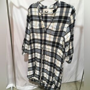 MudPie Plaid V-Neck Dress